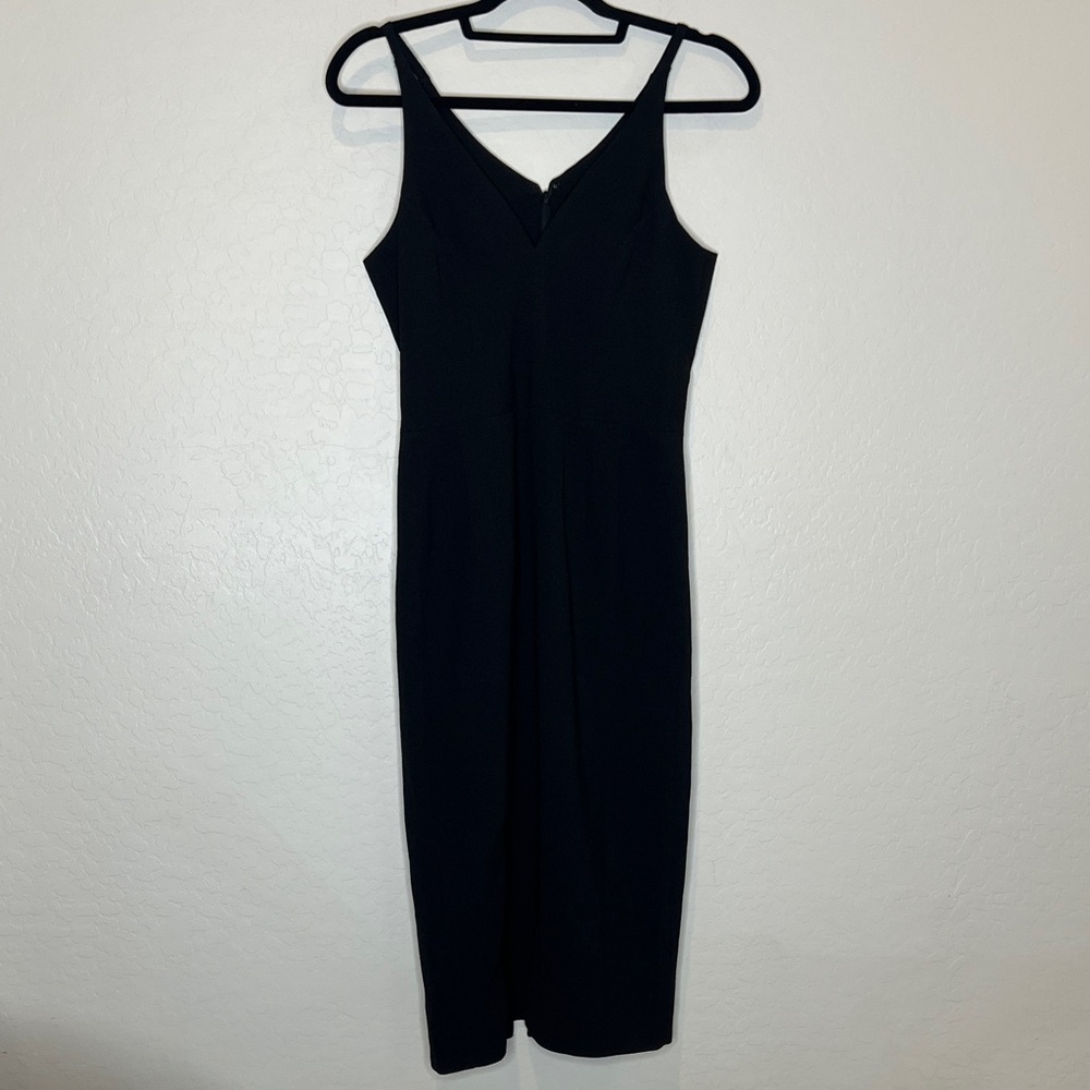 Dress the Population Black Lyla Crepe Midi Dress size Small